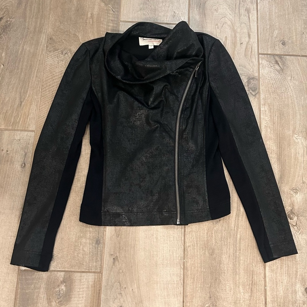 Two by Vince Camuto Black Moto Jacket